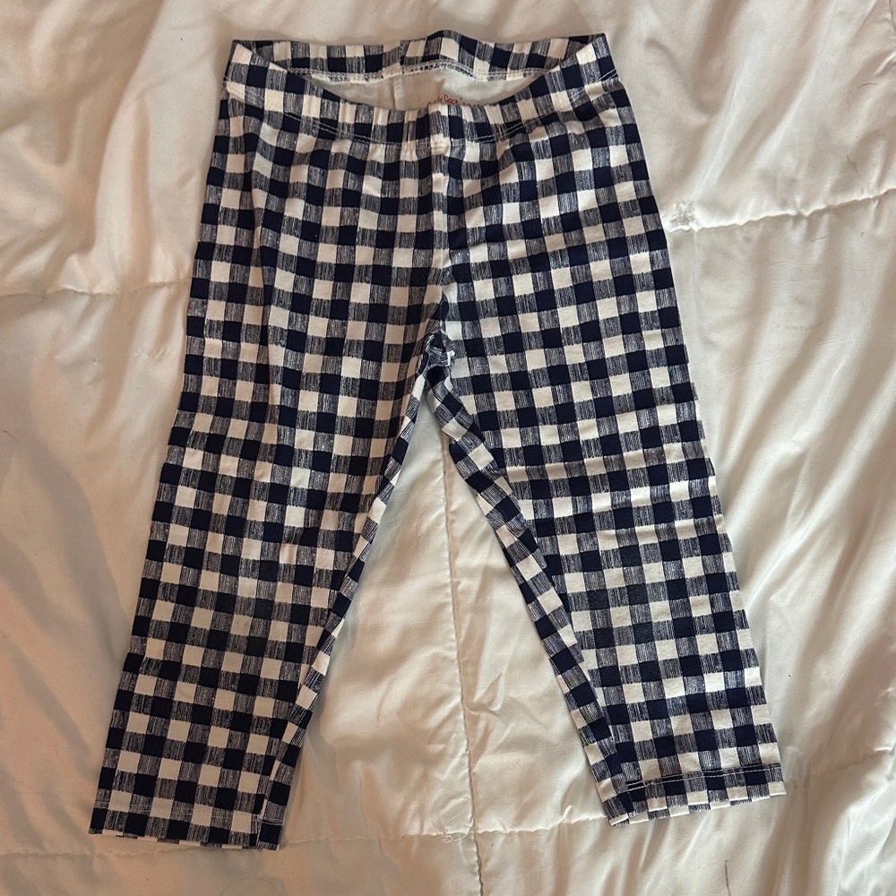 Cat & Jack Kids Checkered Leggings - Navy and White